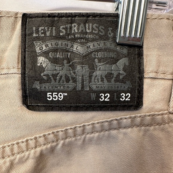 Levi’s 559 Relaxed Straight Leg Jeans Men's Size 32x32 Beige Tan Jeans Pants - Picture 8 of 10